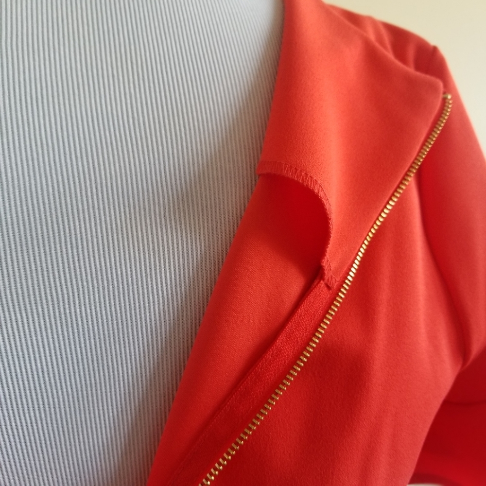 🆕️⬇️Calvin Klein Orange Flutter Sleeve Sheath Dress - Picture 8 of 15